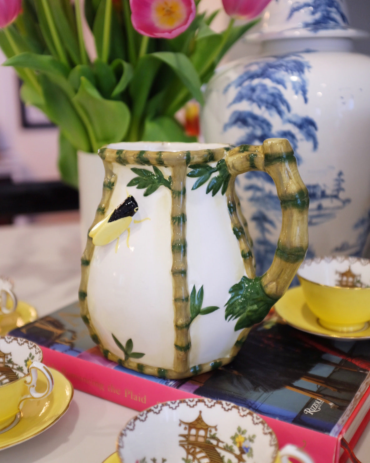 Faux Bamboo Pitcher