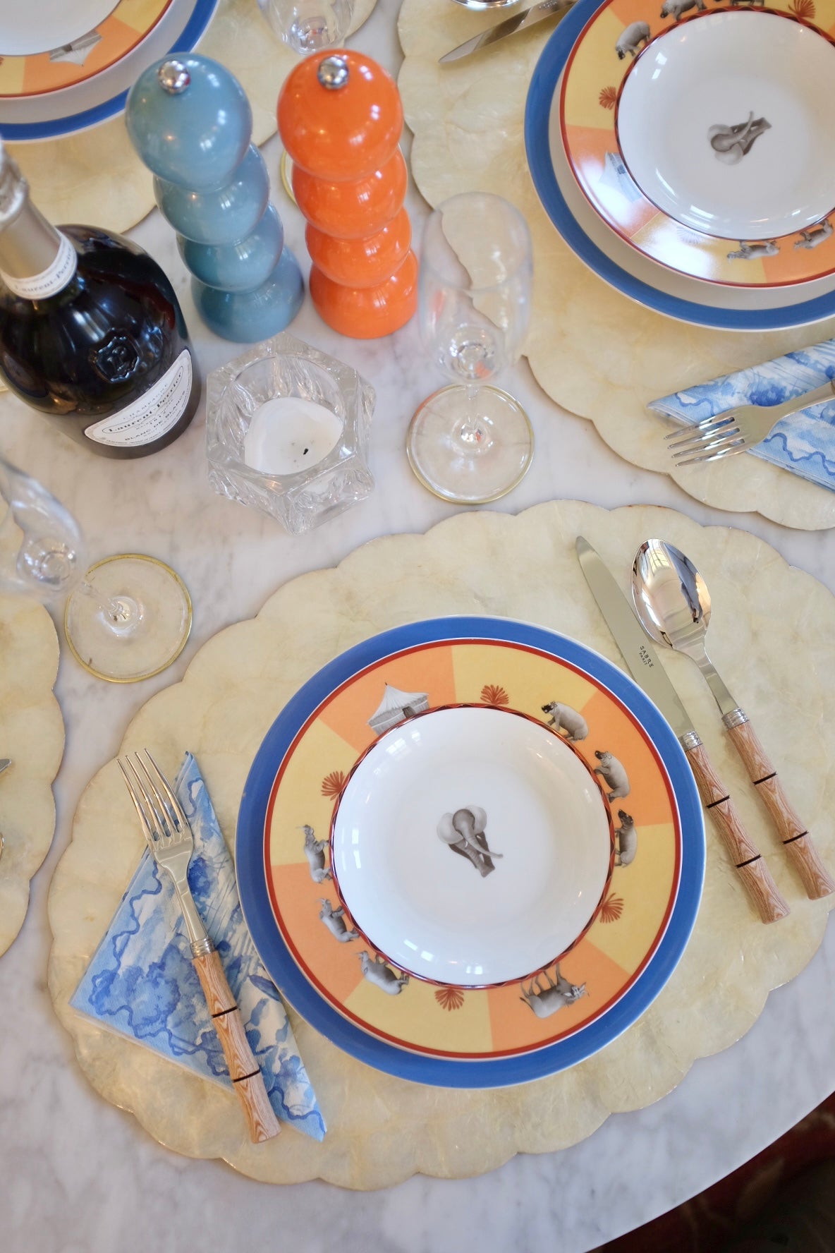 Set of 6 Hermes Africa Soup Bowls