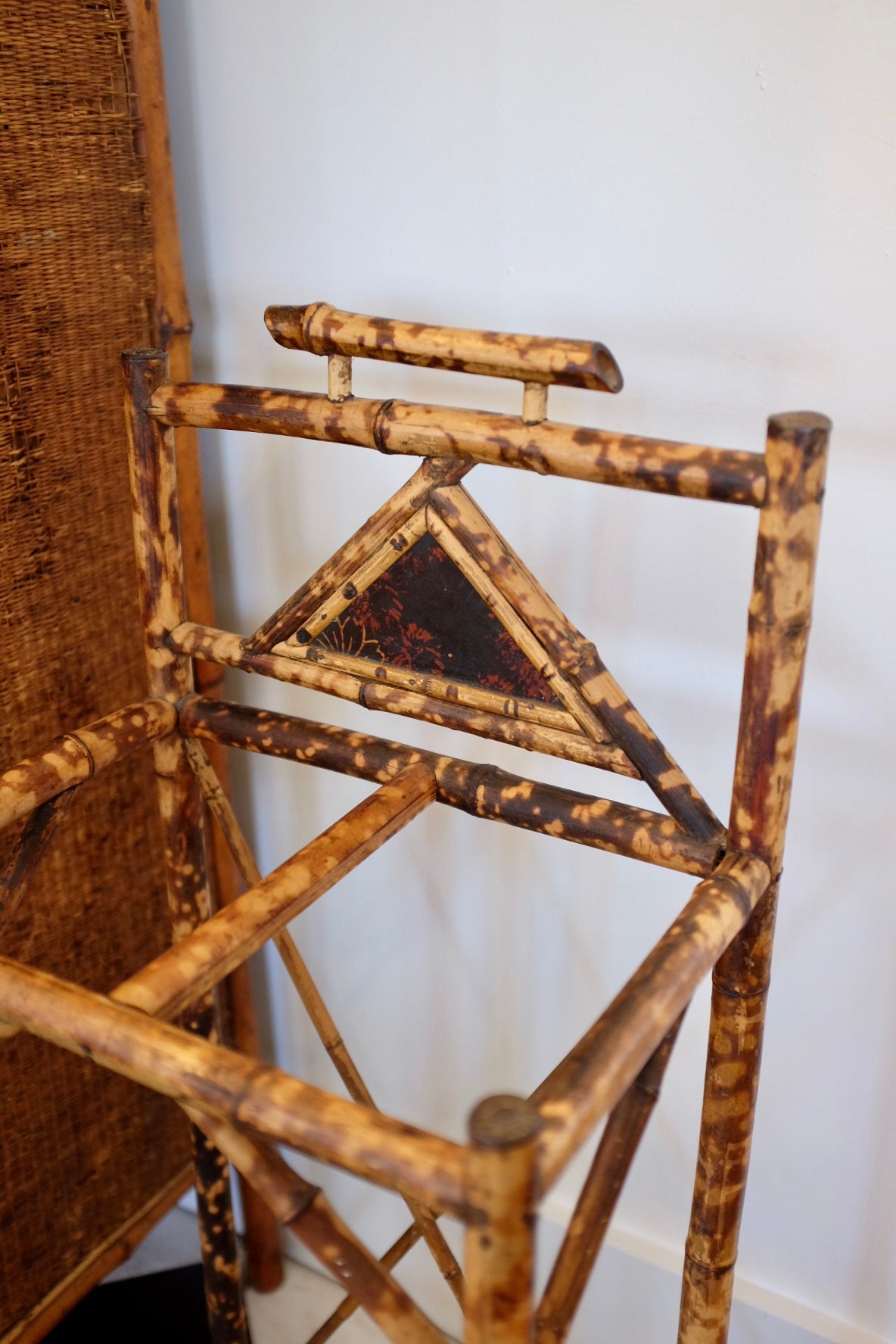 Antique Burnt Bamboo Umbrella Stand