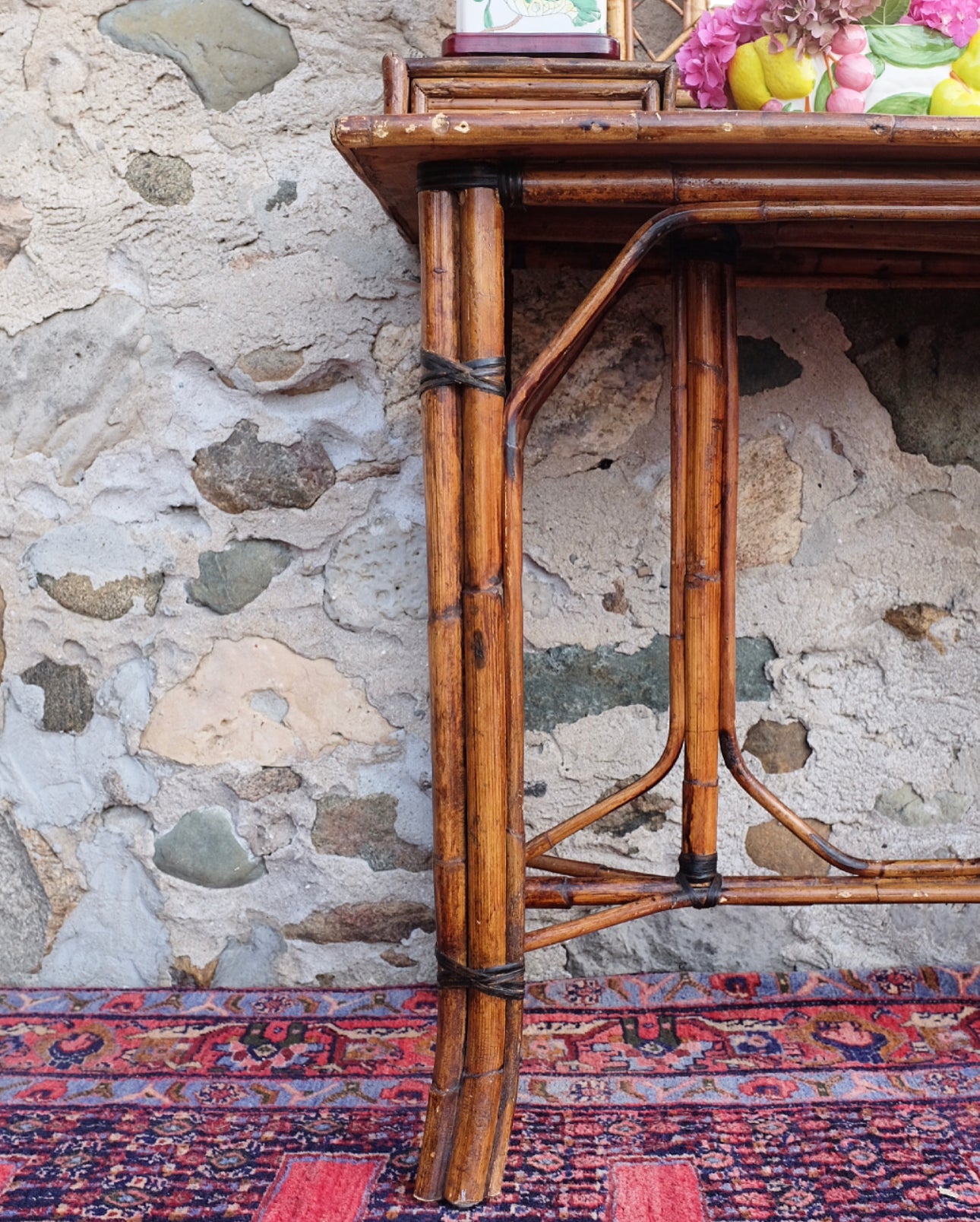 Burnt Bamboo Writing Desk