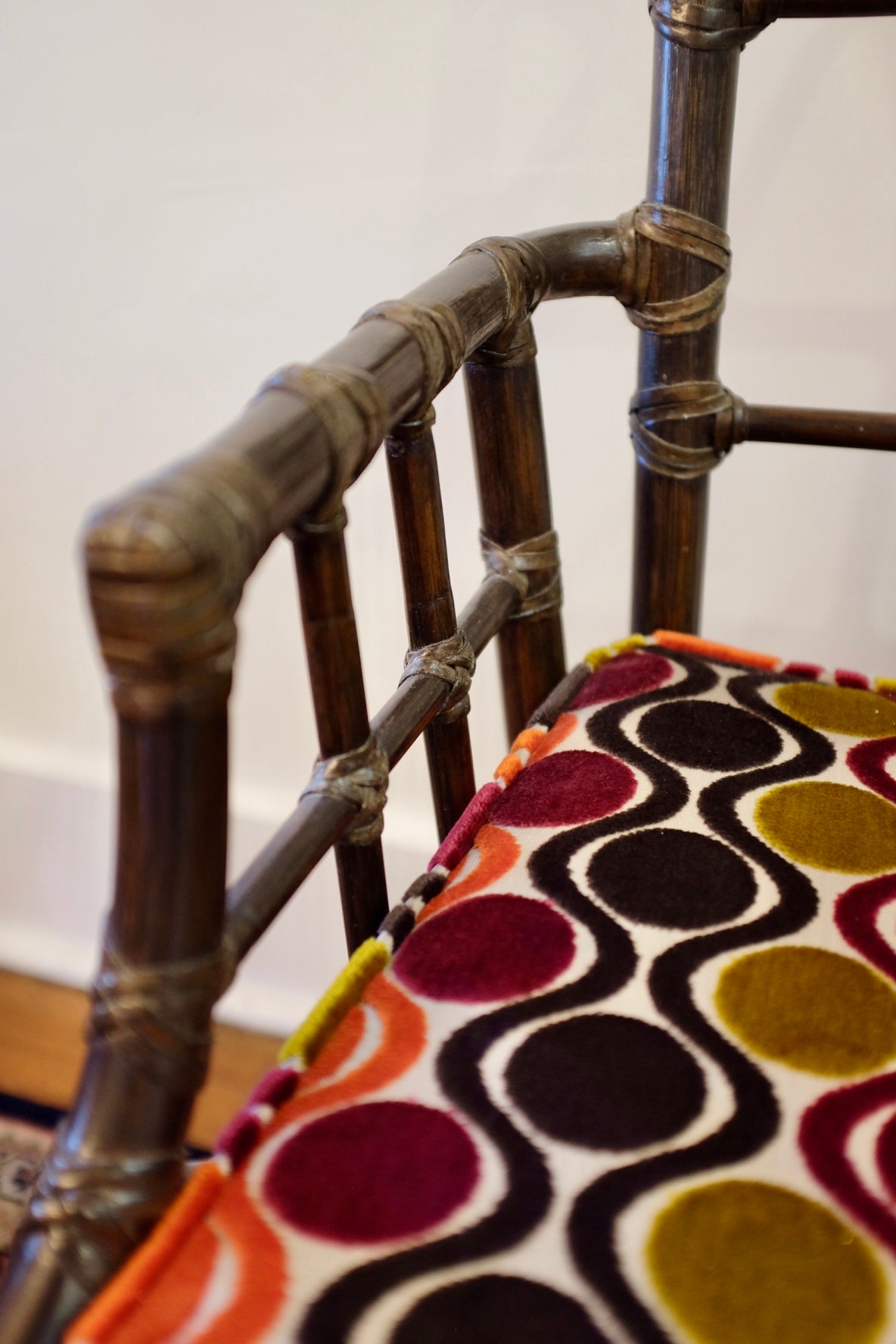 Pair of McGuire Cathedral Back Captains Chairs