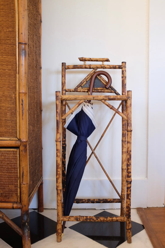Antique Burnt Bamboo Umbrella Stand