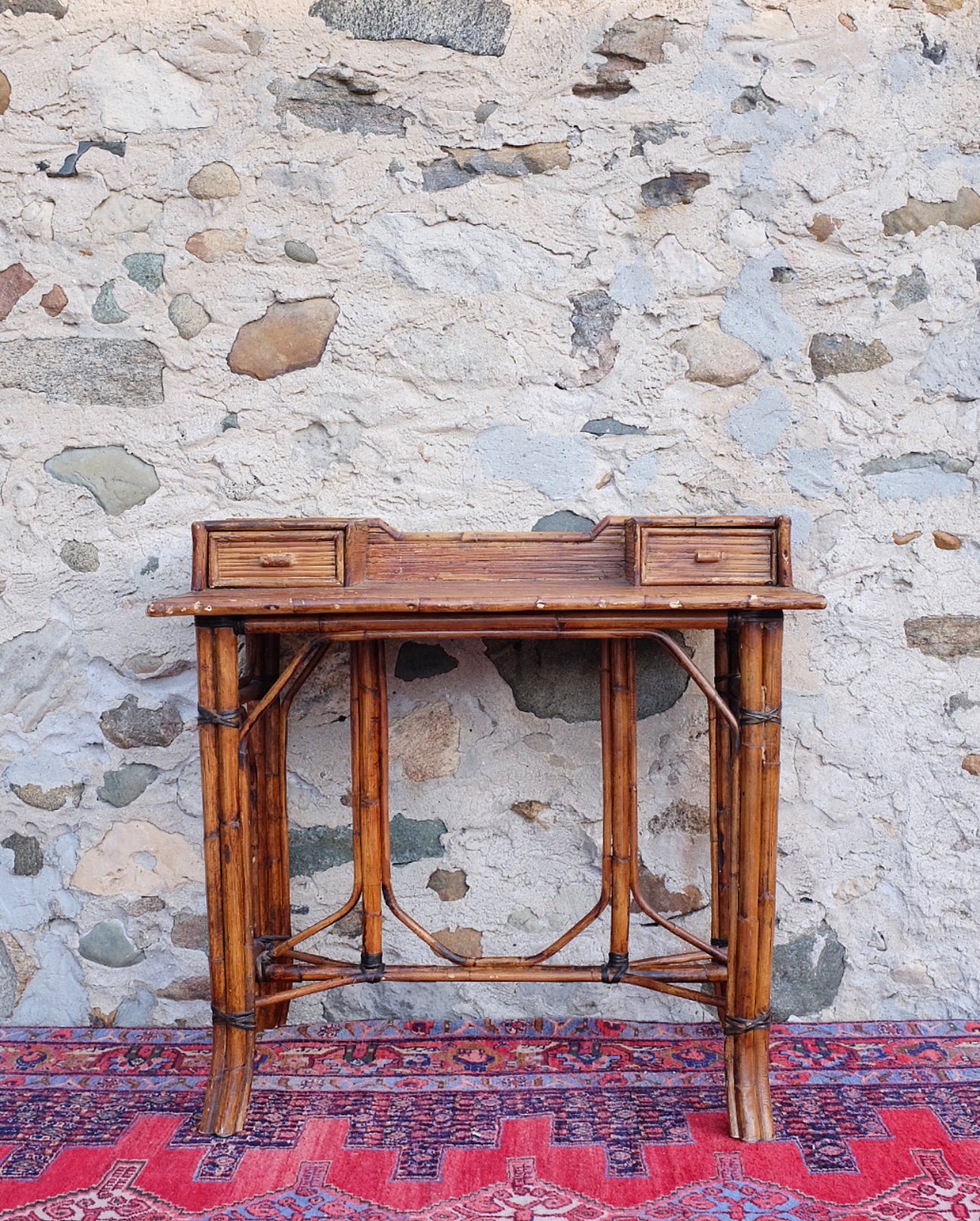 Burnt Bamboo Writing Desk