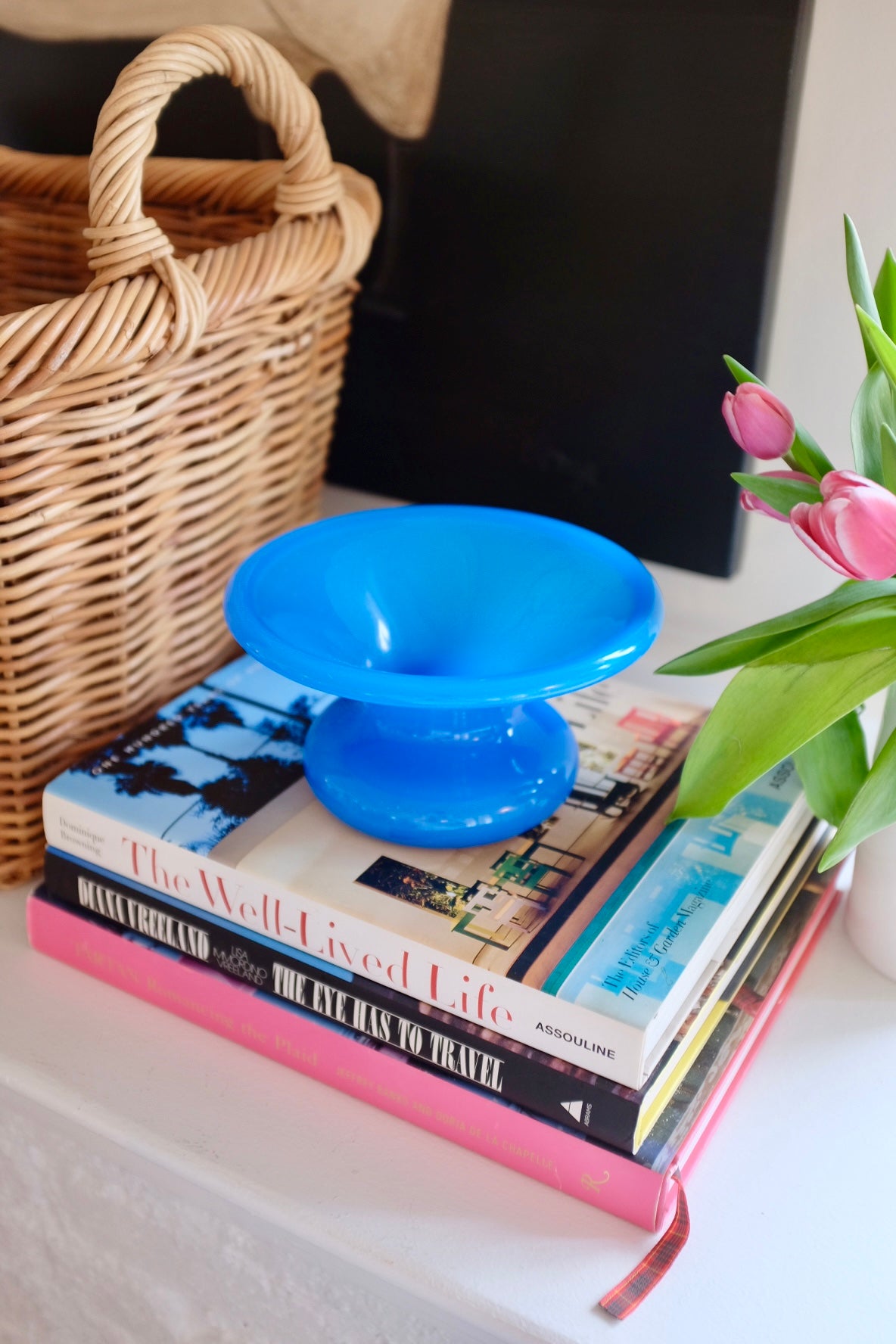 Late 19th Century French Blue Opaline Bowl