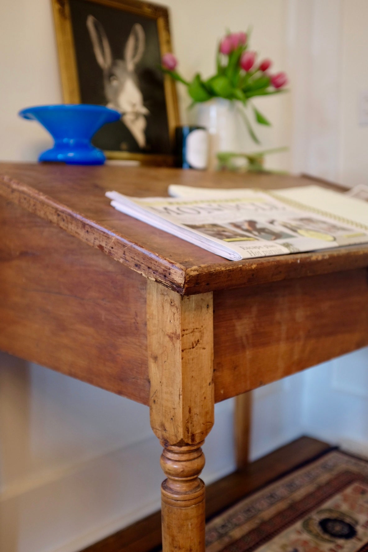 19th Century Colonial Slant Top Schoolmasters Desk