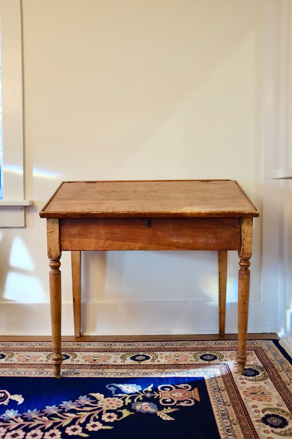 19th Century Colonial Slant Top Schoolmasters Desk