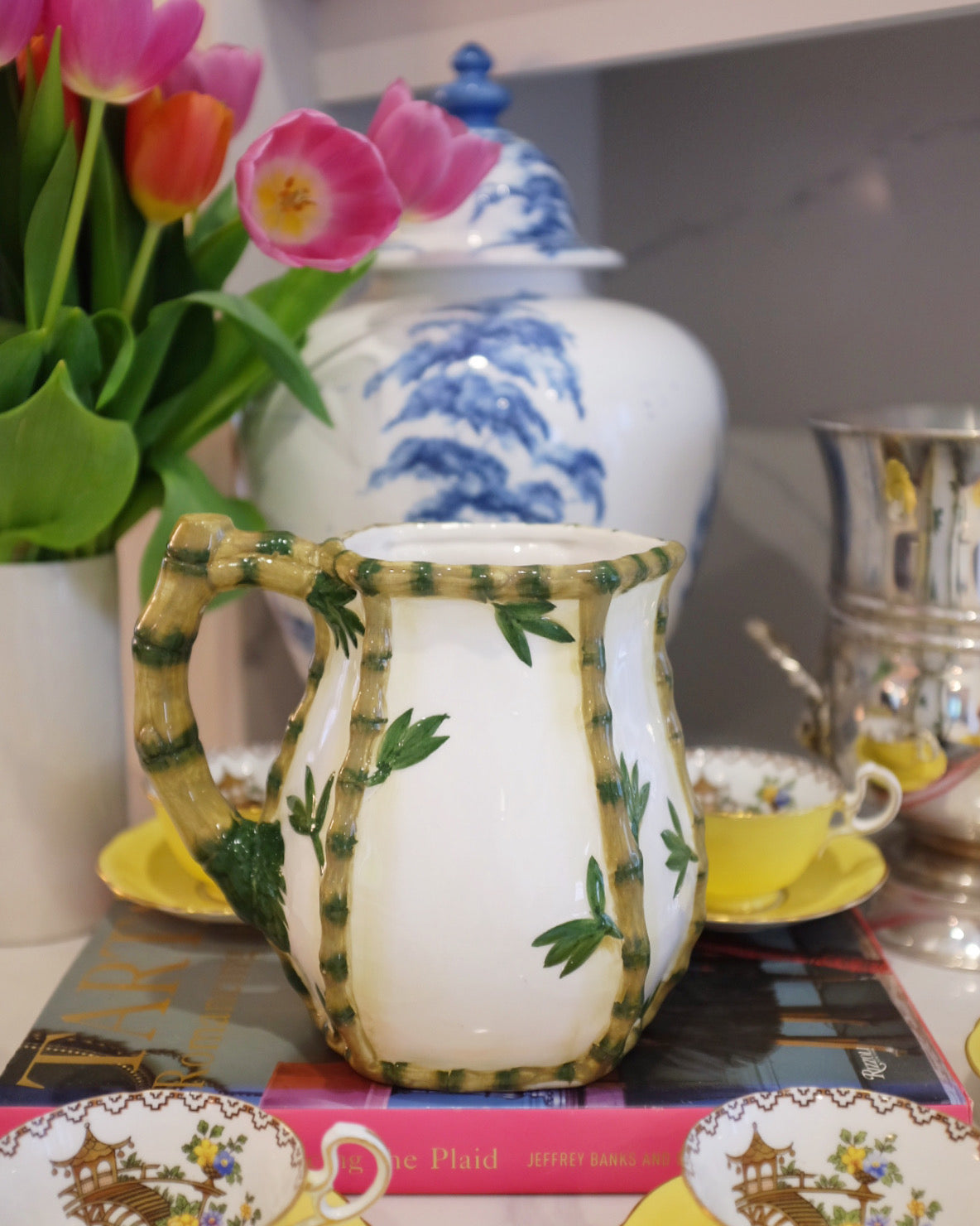 Faux Bamboo Pitcher