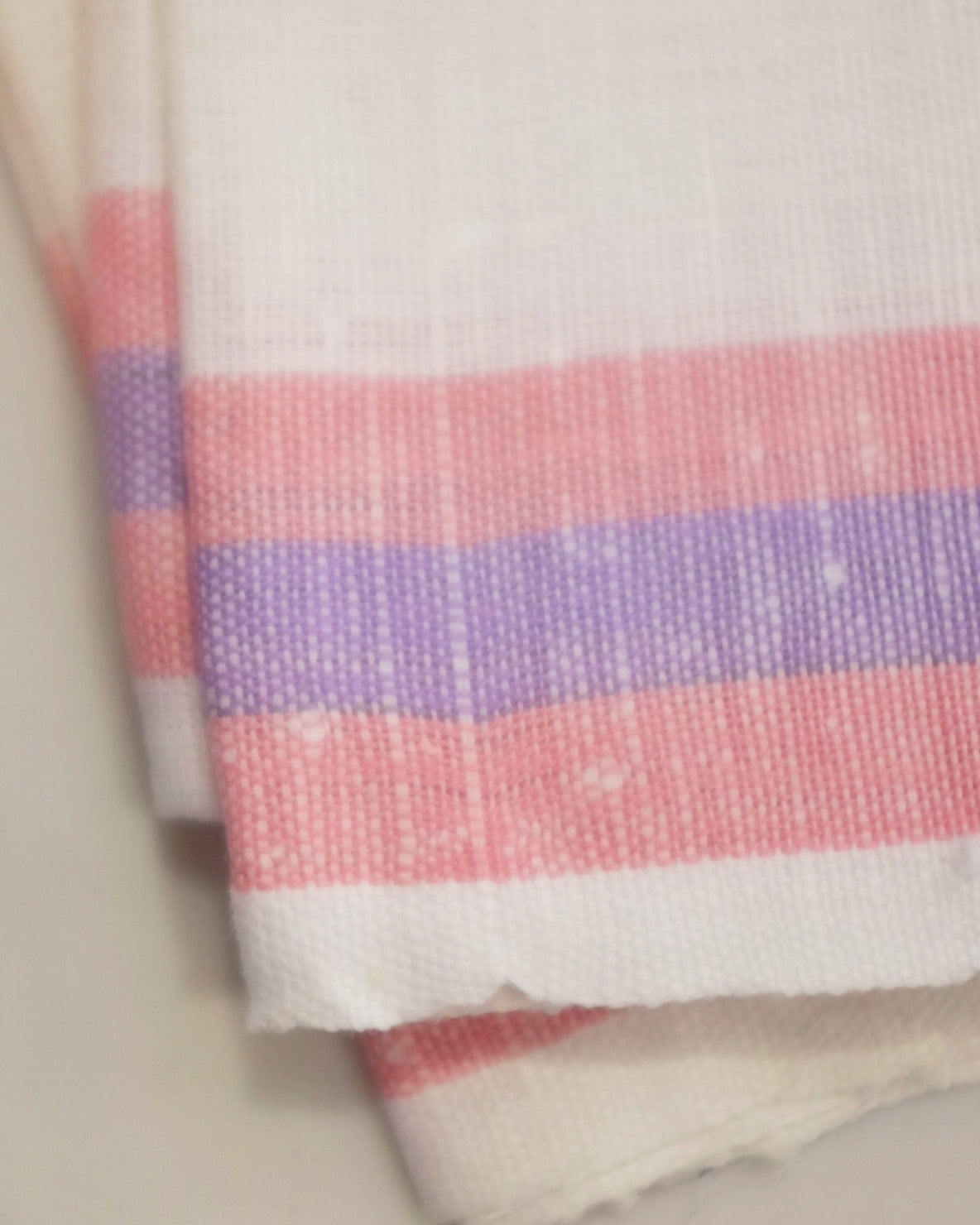 Pink and Purple Stripe Linen Kitchen Towel