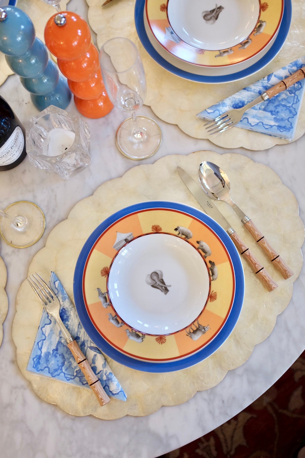 Set of 6 Hermes Africa Soup Bowls