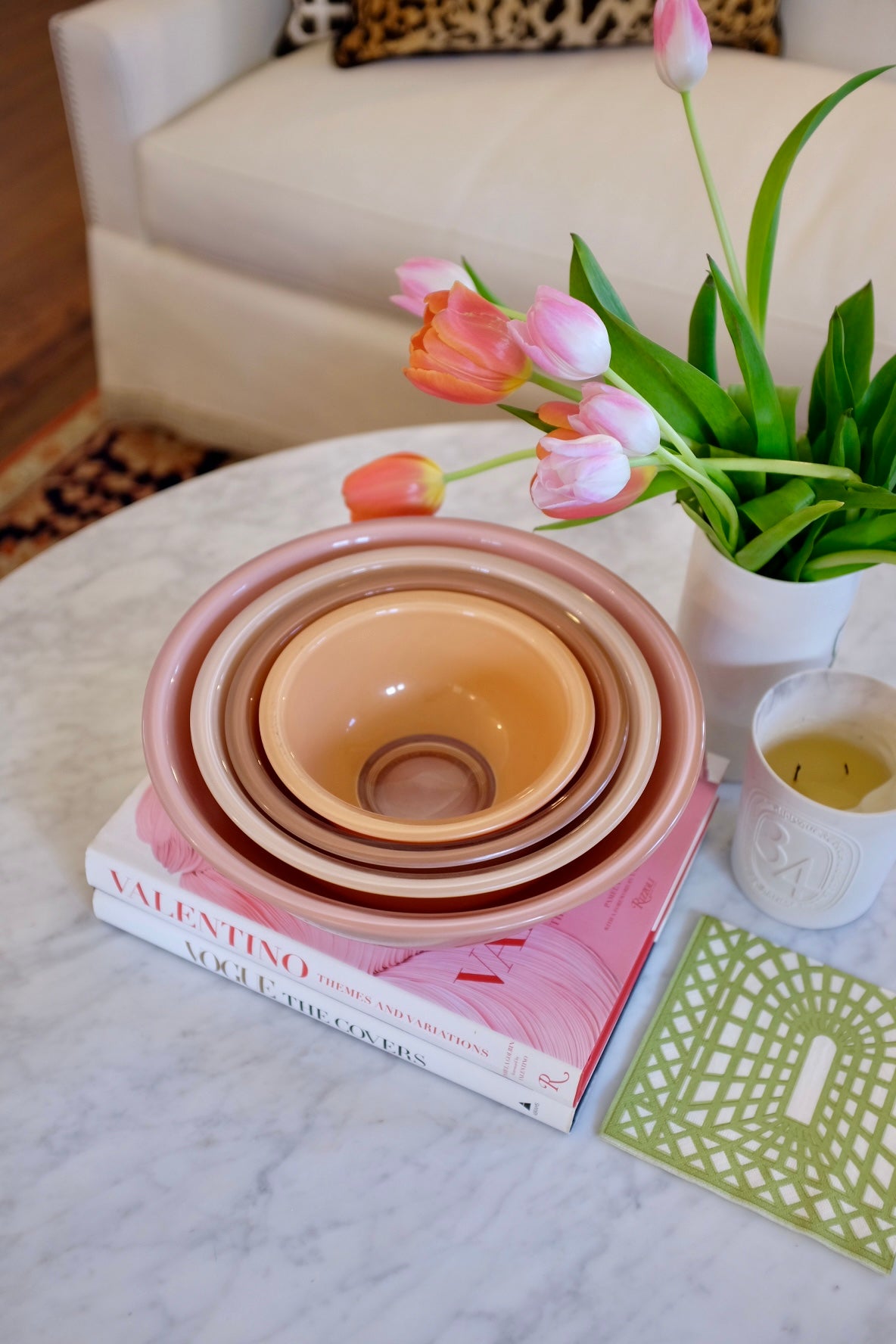 Autumn Rainbow Pyrex Nesting Bowls