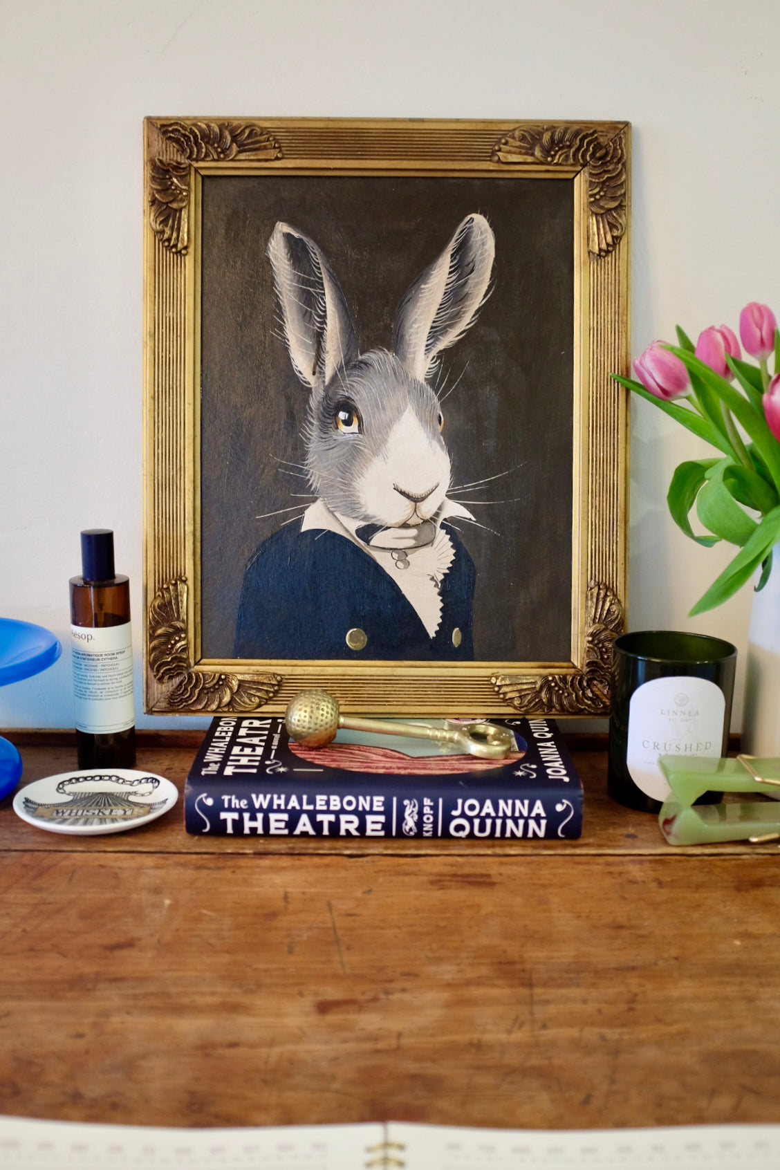 French Rabbit Oil Painting