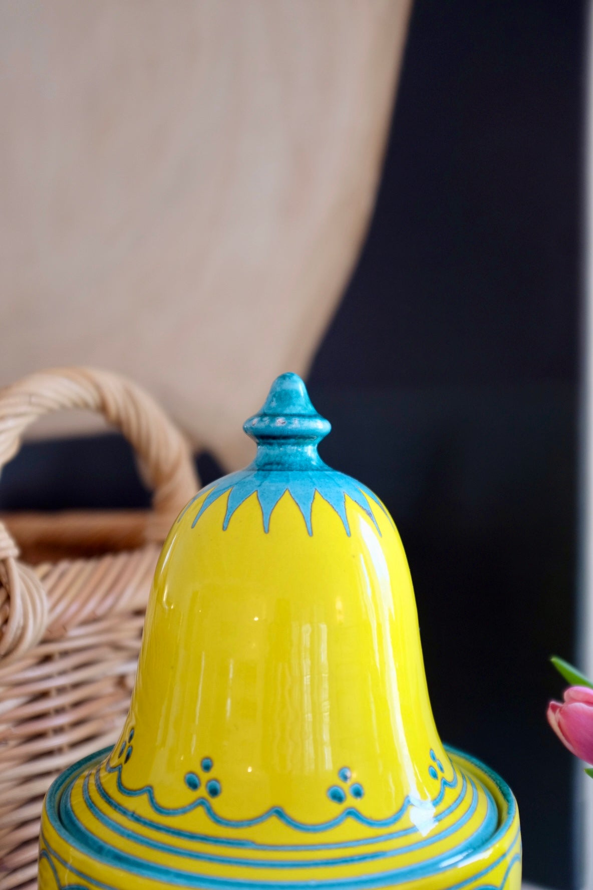 Mid Century Italian Bitossi Pottery Large Jar