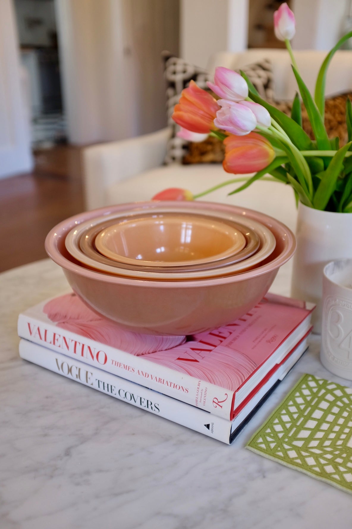 Autumn Rainbow Pyrex Nesting Bowls