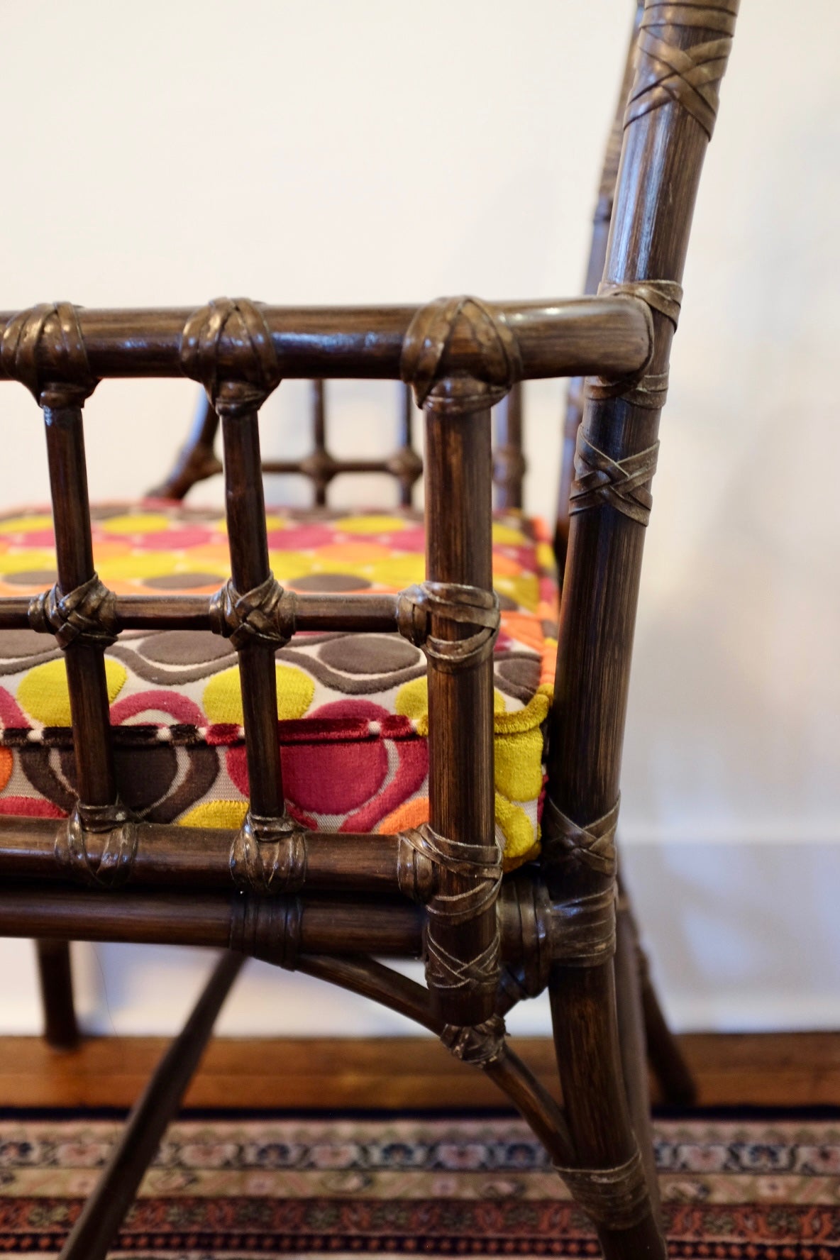 Pair of McGuire Cathedral Back Captains Chairs