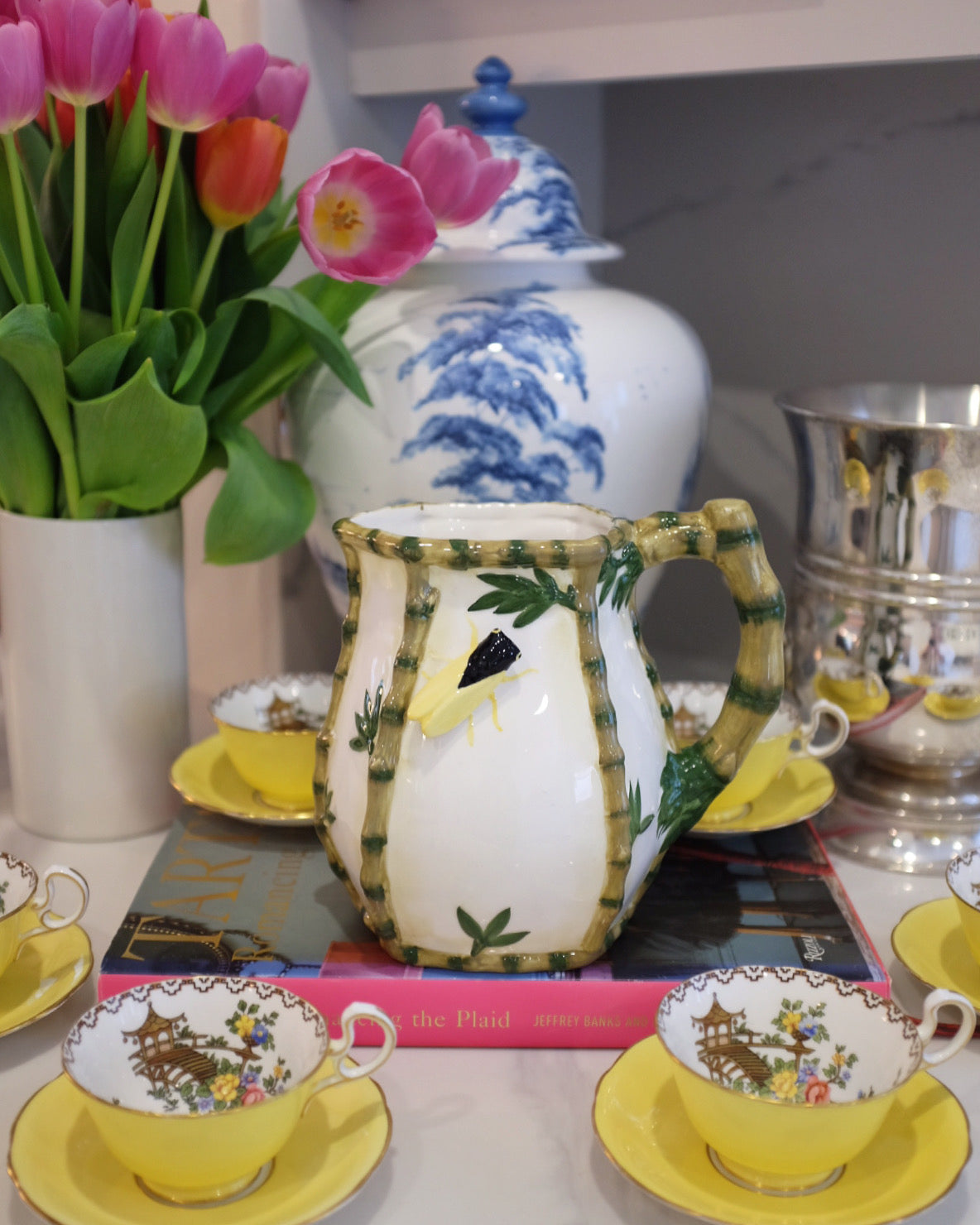 Faux Bamboo Pitcher