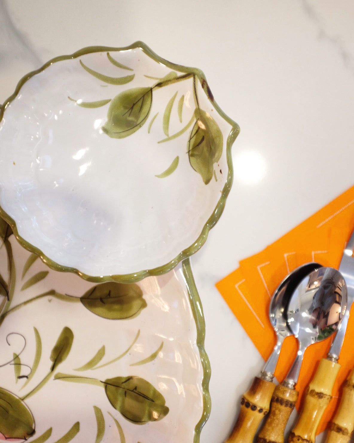 Italian Hand Painted Serving & Dip Bowl