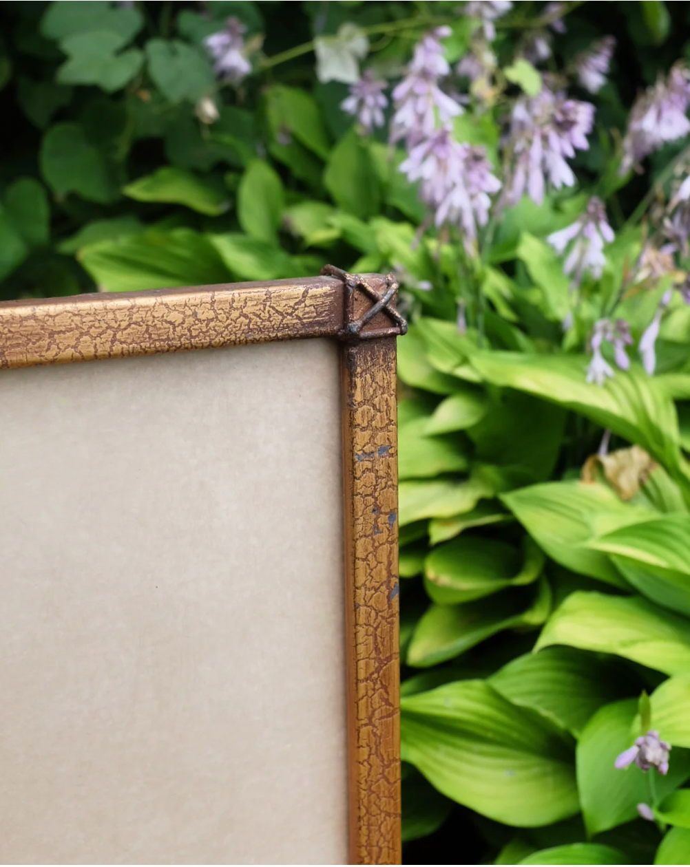 Large Brass Framed Tribal Ceramic Print