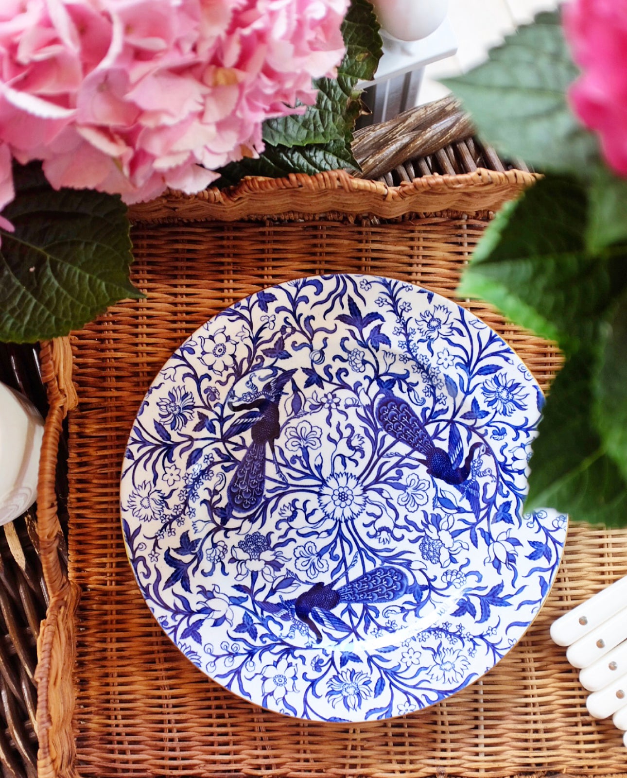 Royal Crown Derby Blue and White Bird Plate