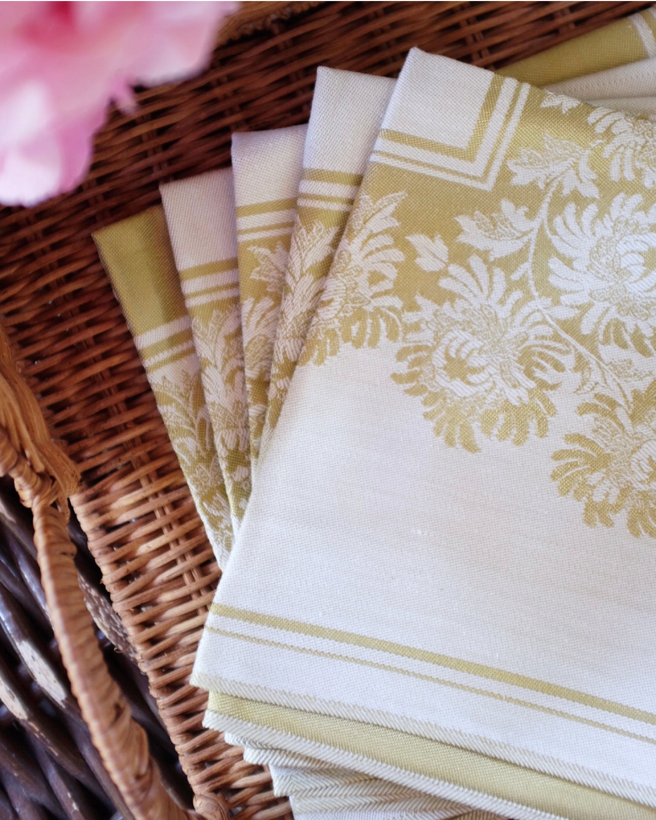 Green Jacquard Napkins