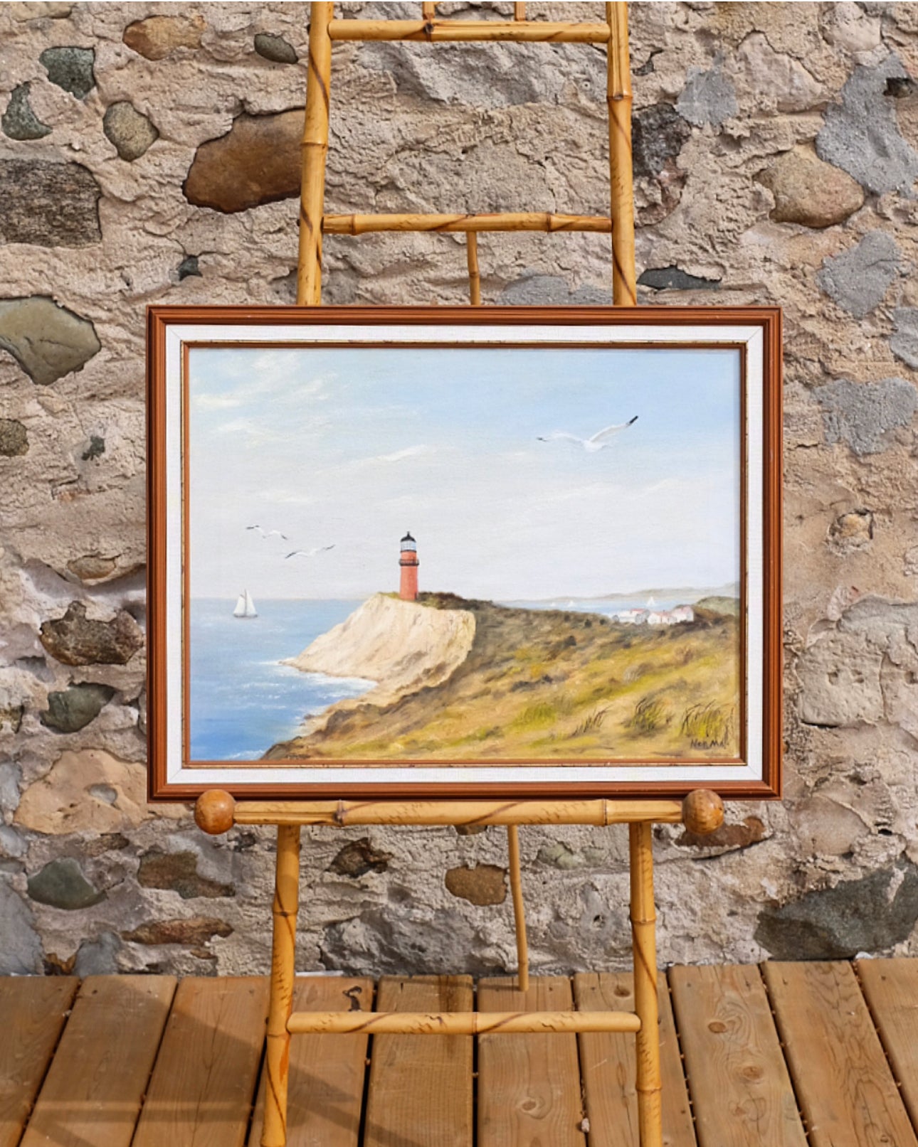 East Coast Lighthouse Oil Painting