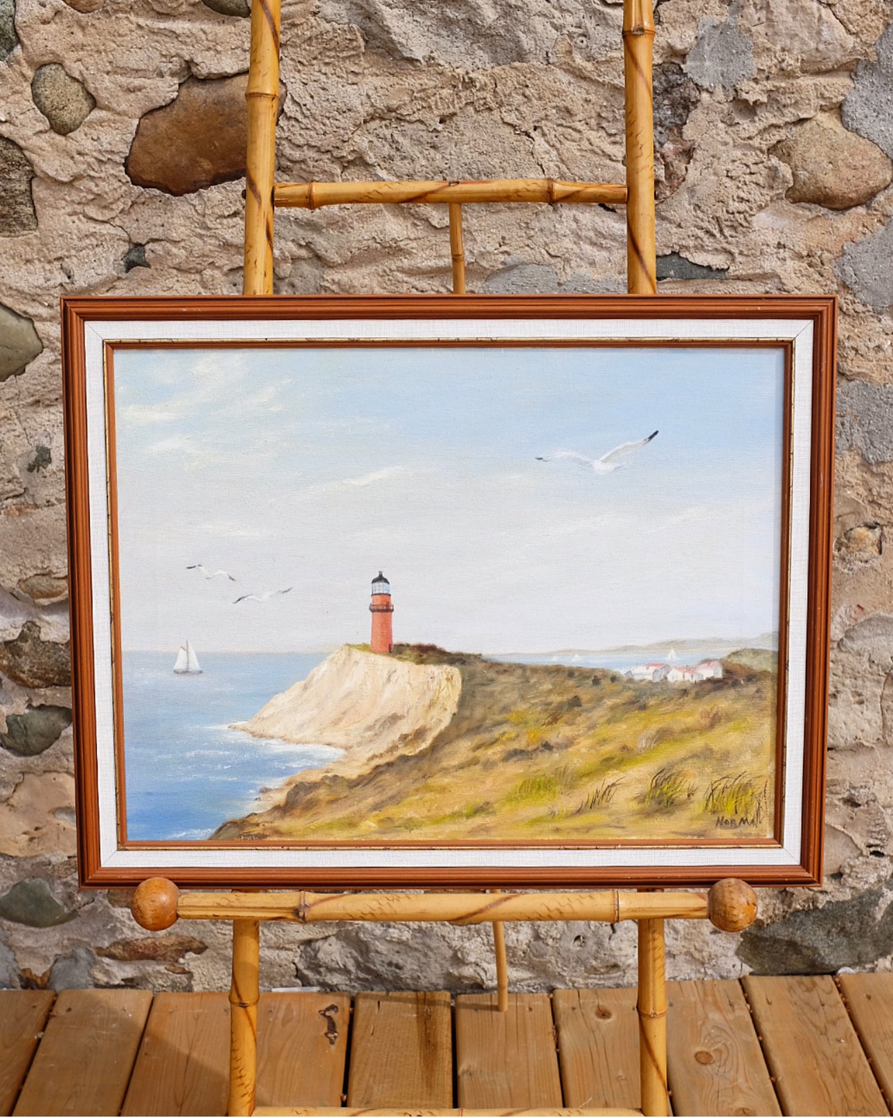 East Coast Lighthouse Oil Painting