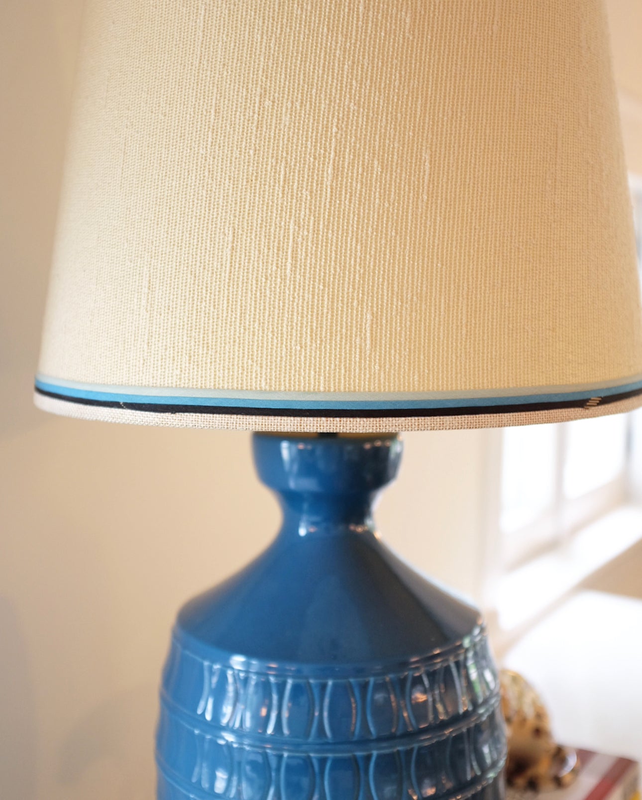 Pair of Large Blue MCM Table Lamps