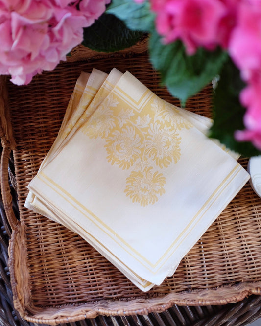 Yellow Jacquard Napkins
