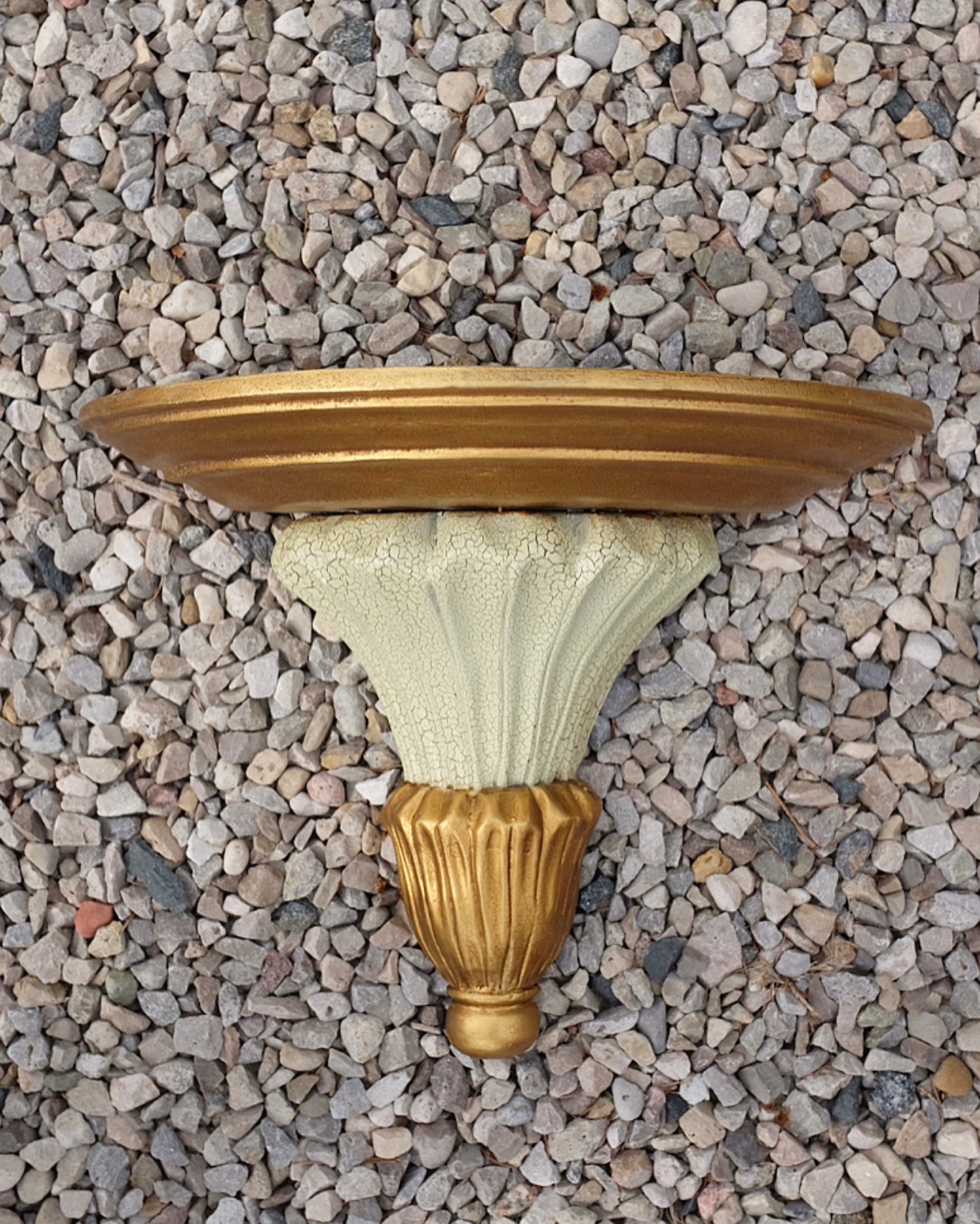 Cream & Gold Wall Sconce Shelf