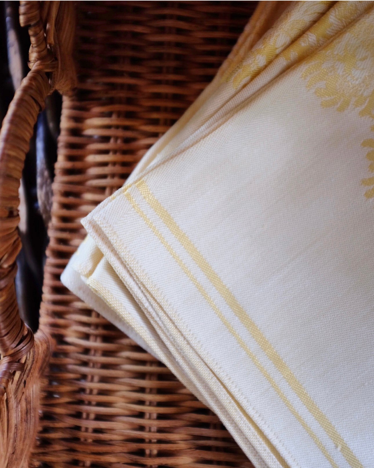 Yellow Jacquard Napkins