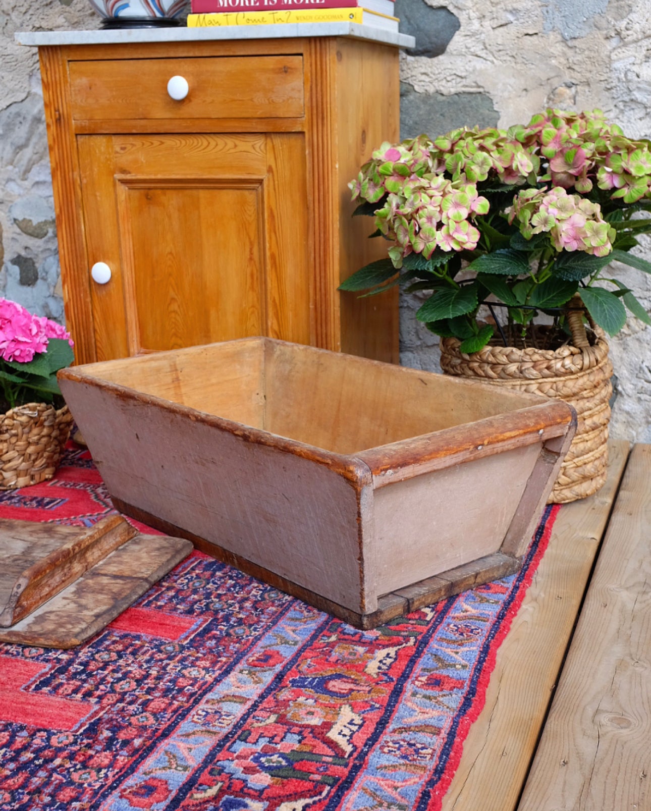 Antique Extra Large Dough Box Chest with Lid