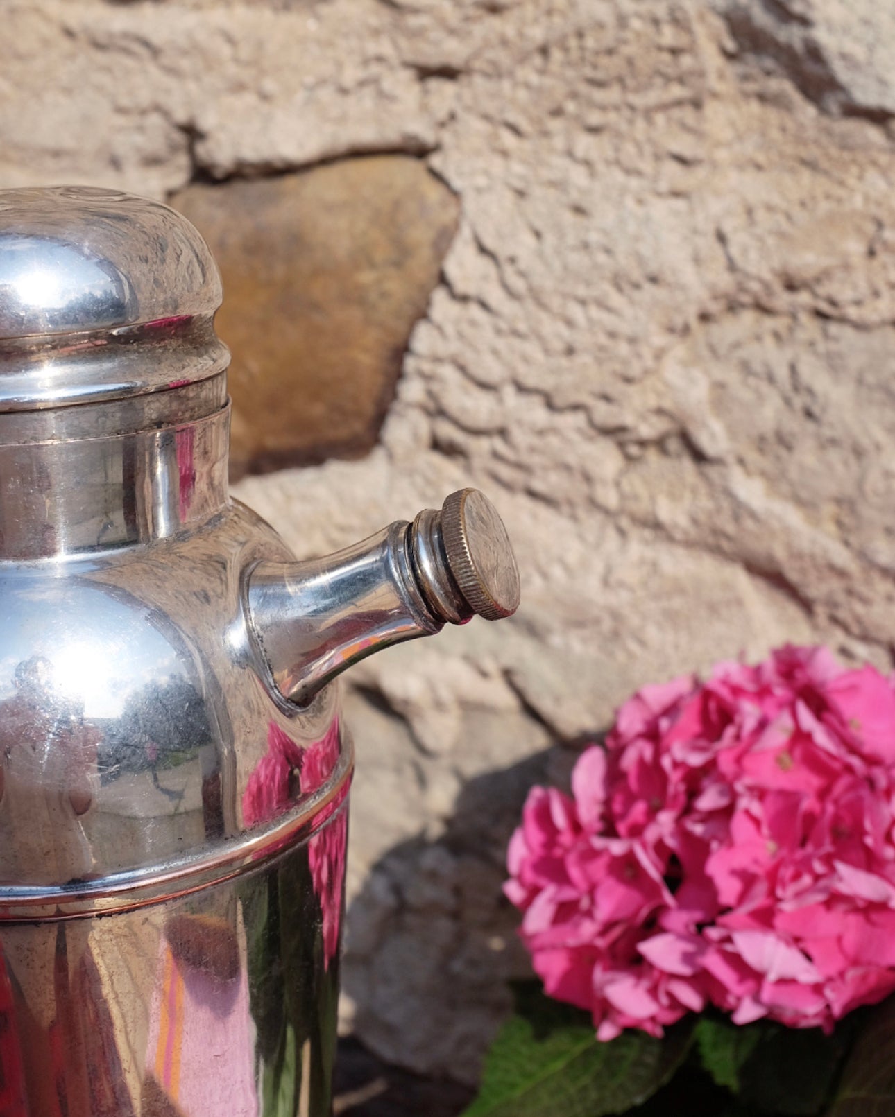 Tall Silver Plate Cocktail Shaker & Pourer