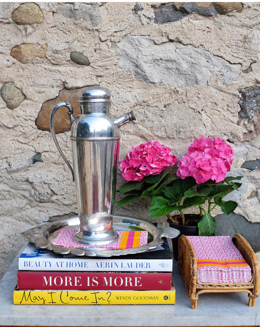Tall Silver Plate Cocktail Shaker & Pourer