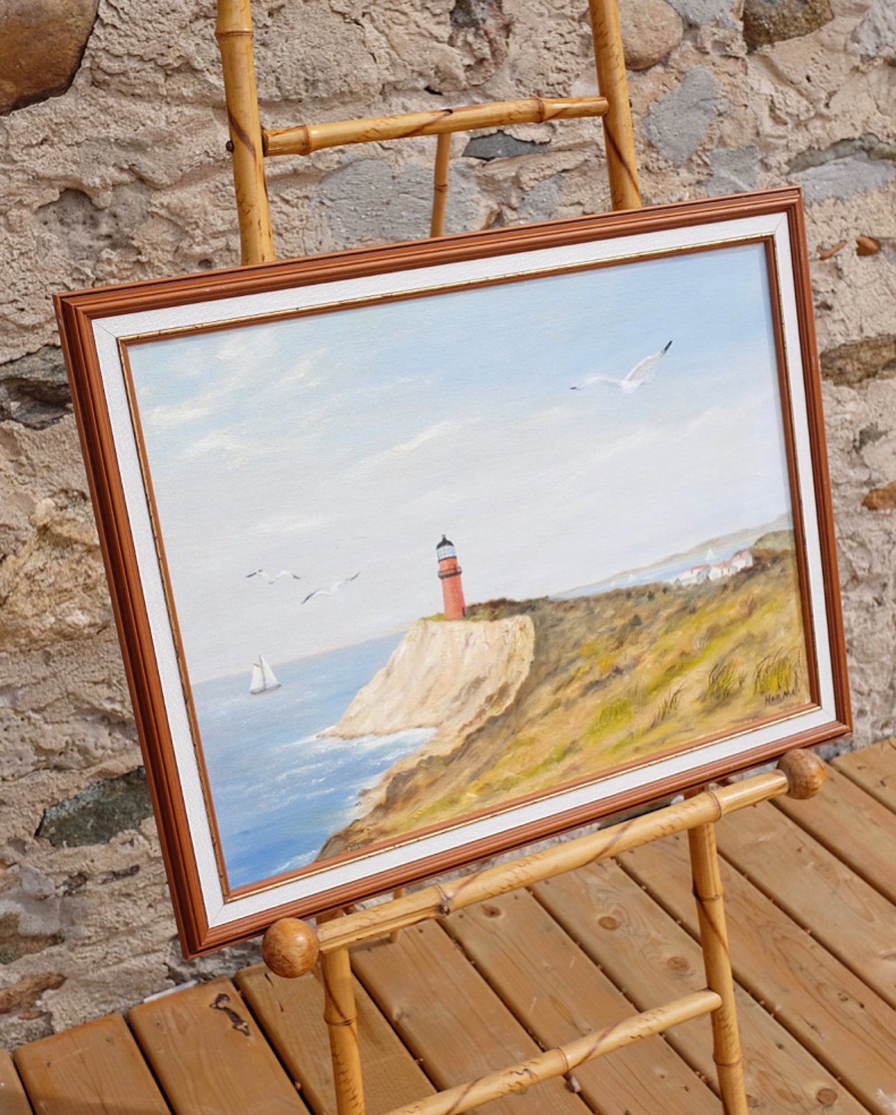 East Coast Lighthouse Oil Painting