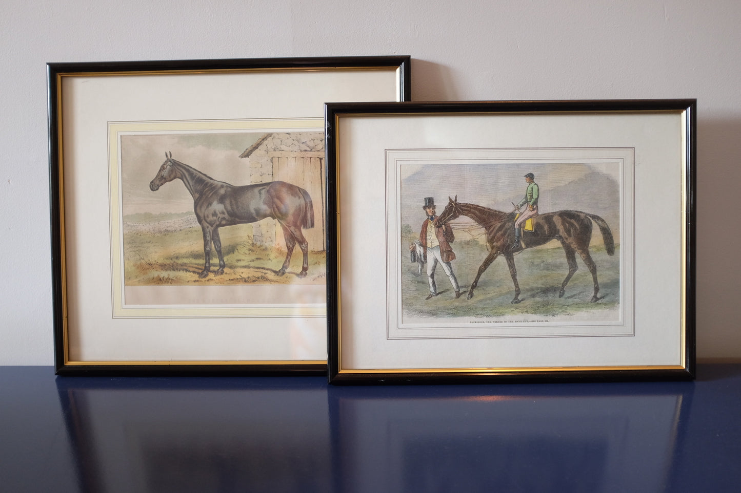 Horse Print in Black Frame