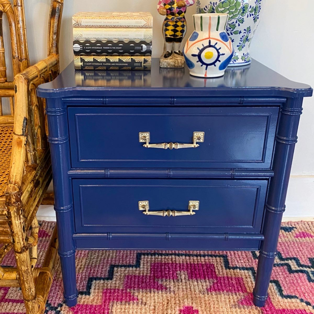 Henry Link Faux Bamboo Side Table