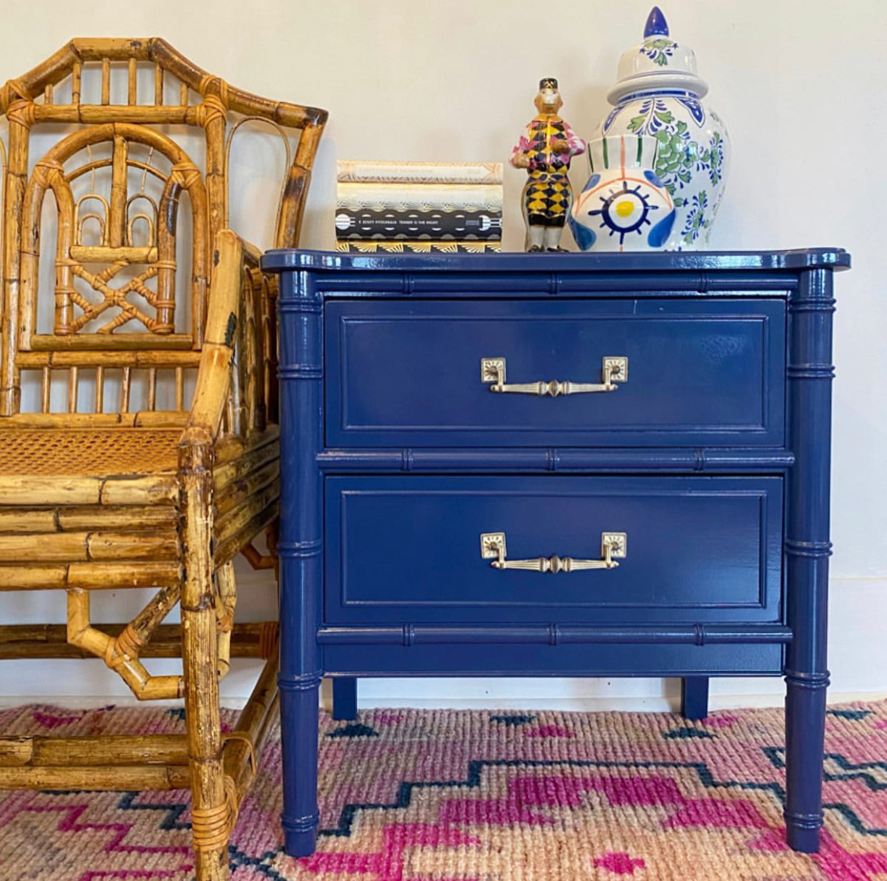 Henry Link Faux Bamboo Side Table