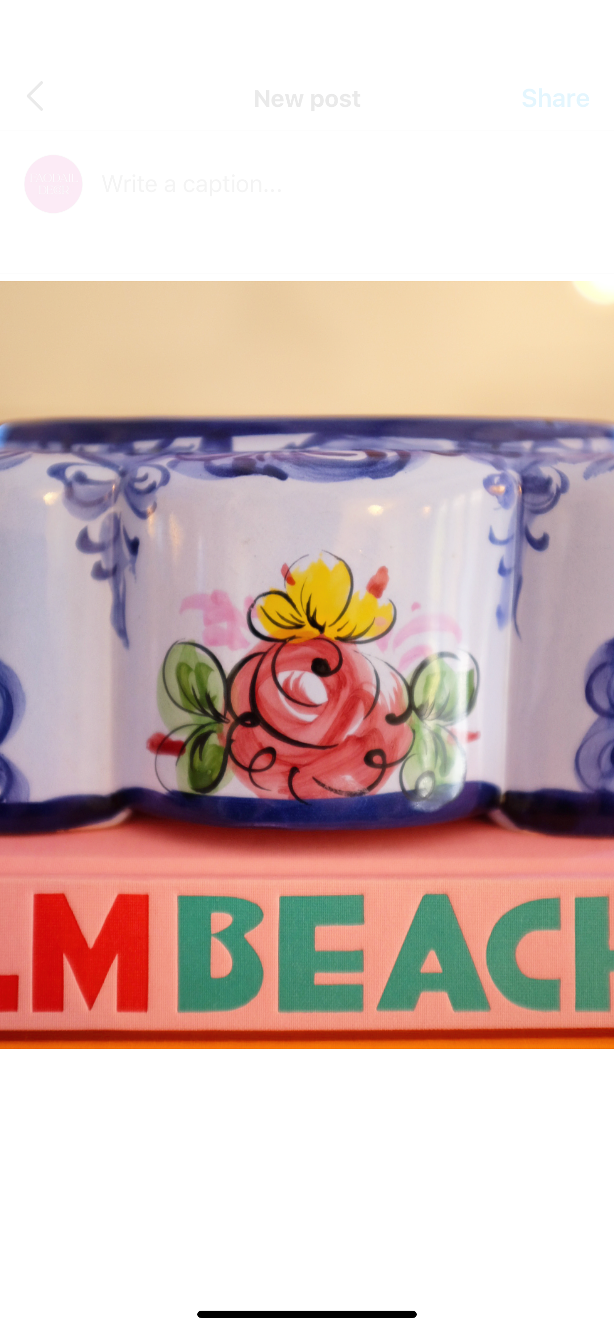 Blue Portuguese Hand Painted Catch All