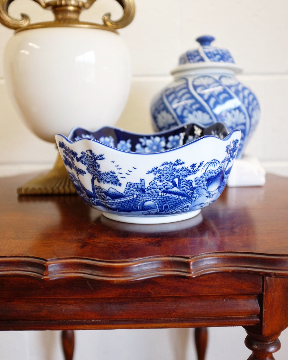 Large Blue and White Bowl