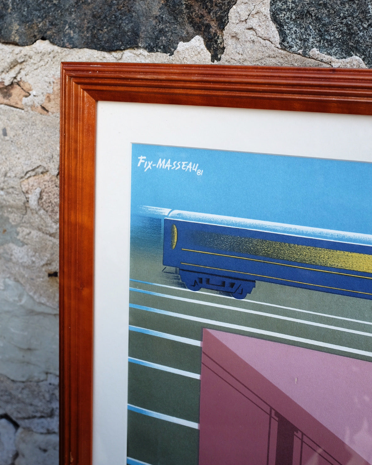 Venice Simplon - Woman in Blue 1981 Framed French Travel Poster by Fix Masseau