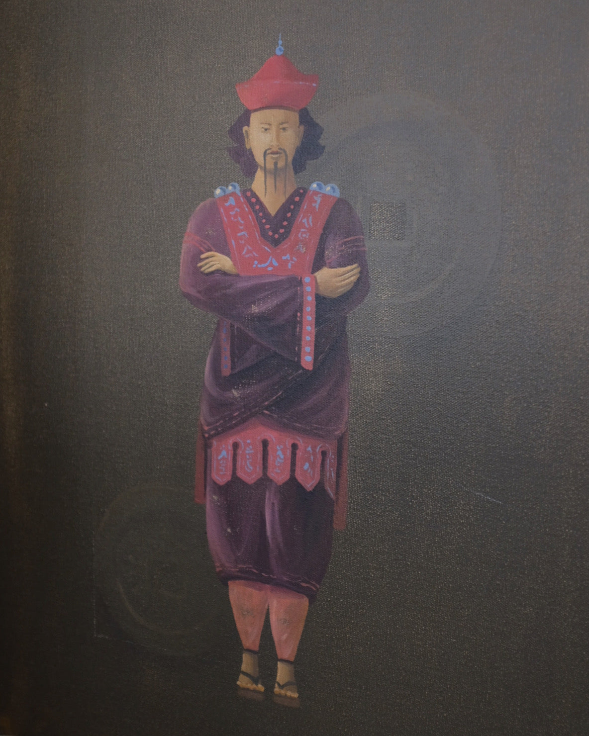 Set of 4 Vitorio Splendore Original Signed Asian Warrior Paintings