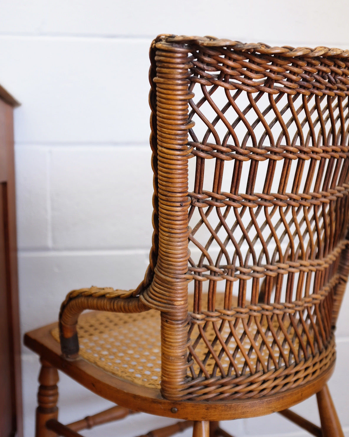 Braided Wicker Accent Chair