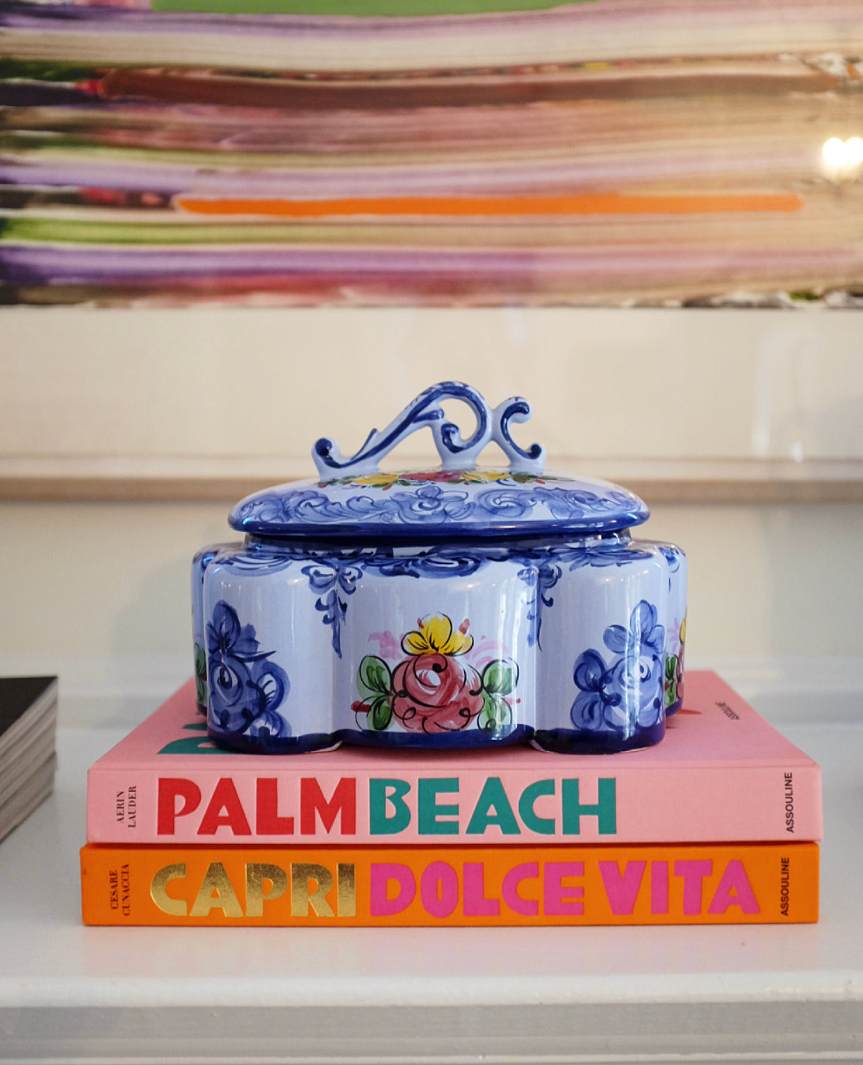 Blue Portuguese Hand Painted Catch All