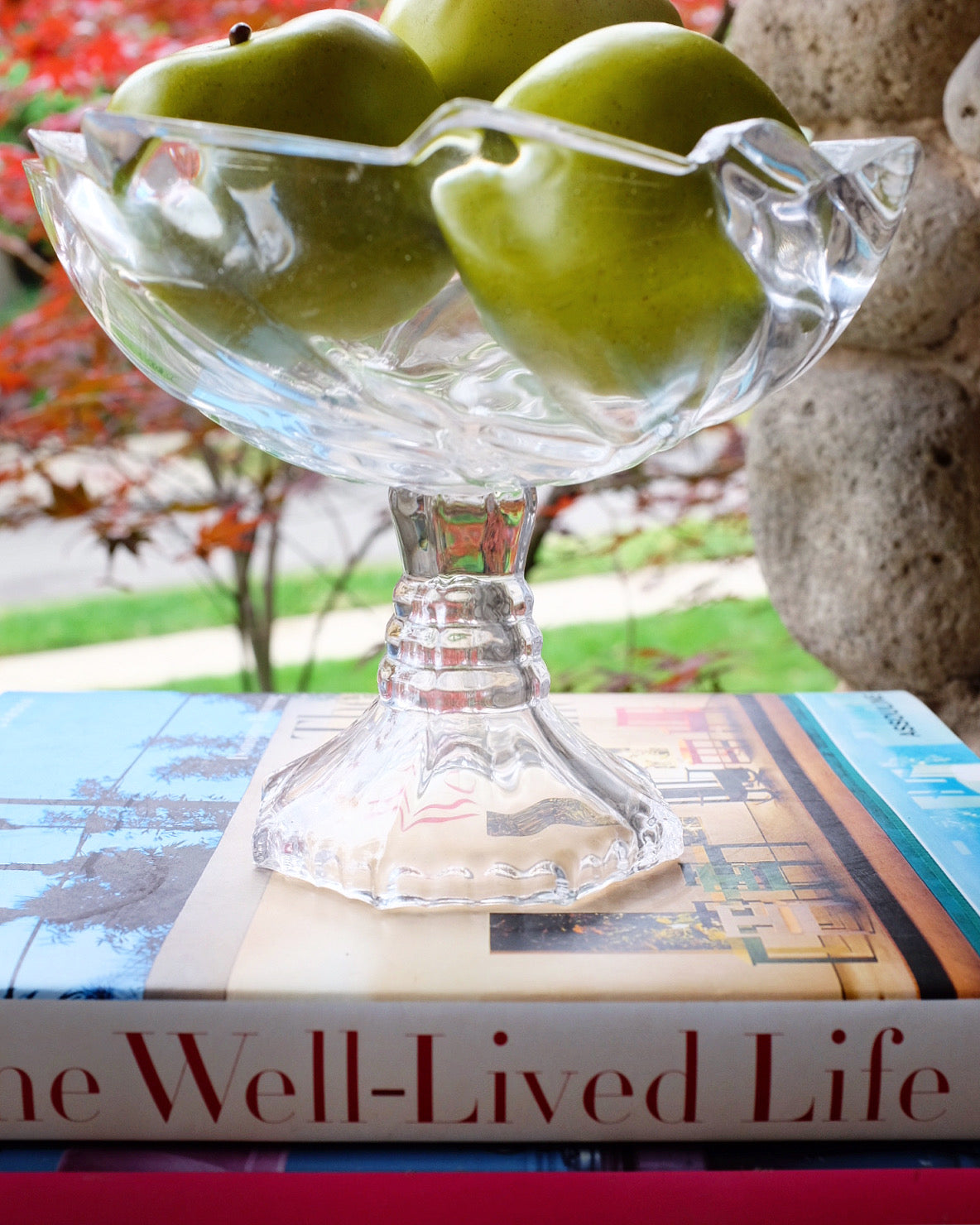 Glass Bowl on Pedestal