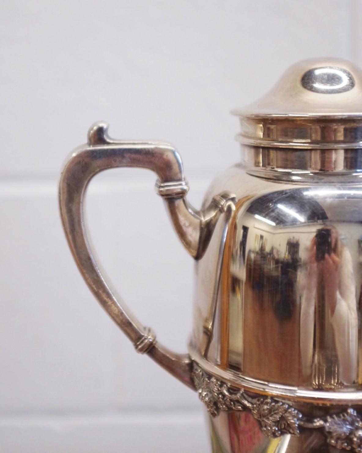 Grape Leaf Silver Plate Cocktail Shaker