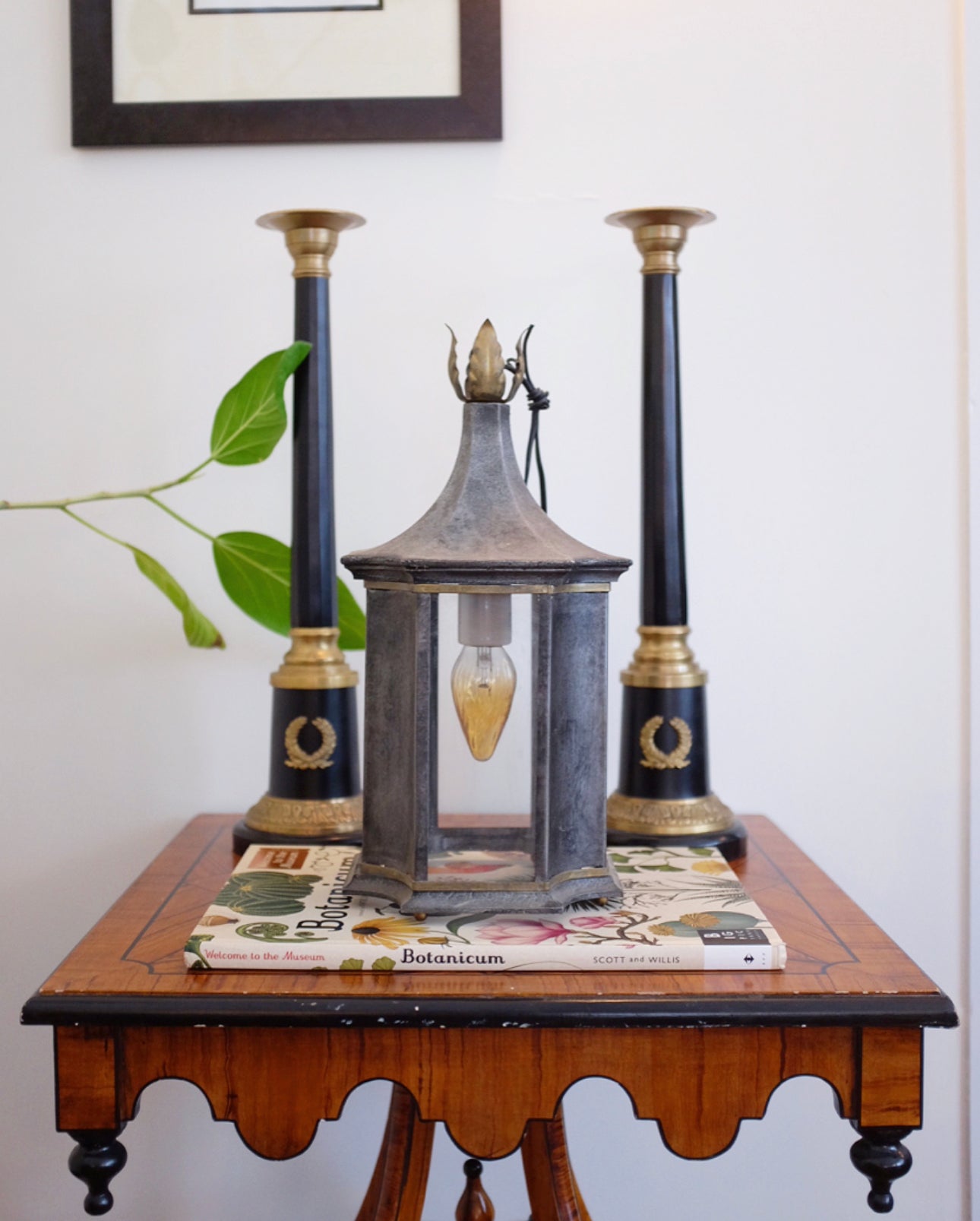 Small Metal and Brass Light Fixture