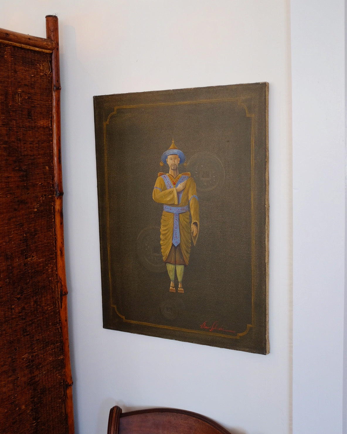 Set of 4 Vitorio Splendore Original Signed Asian Warrior Paintings
