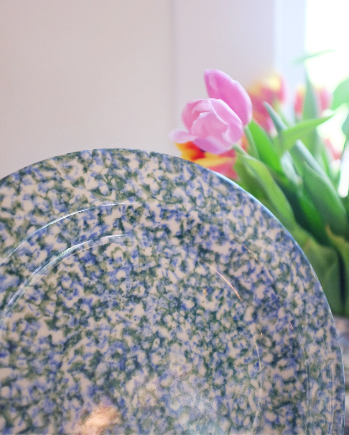 Set of 7 Roseville Pottery Spongewear Plates
