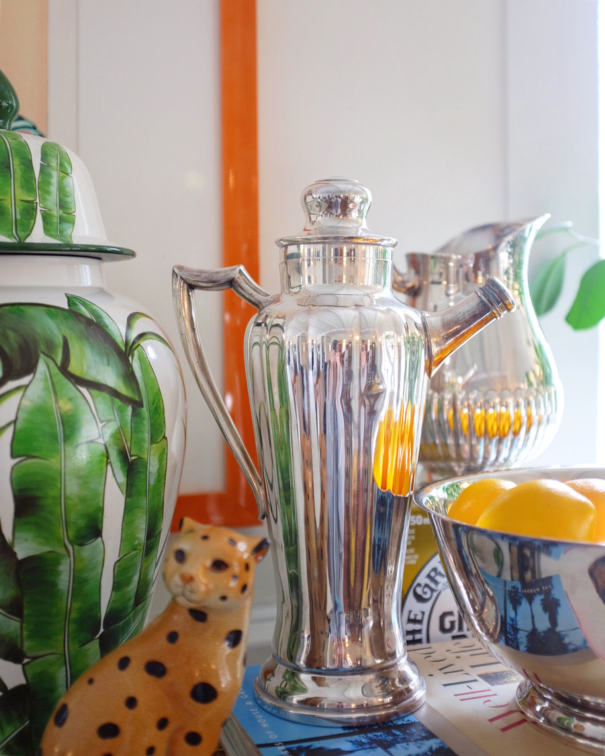 Silver Plate Cocktail Shaker and Pourer