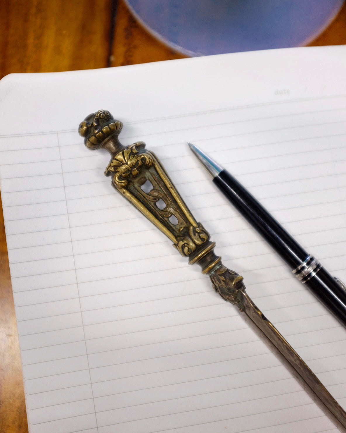 Large French Antique Bronze Letter Opener