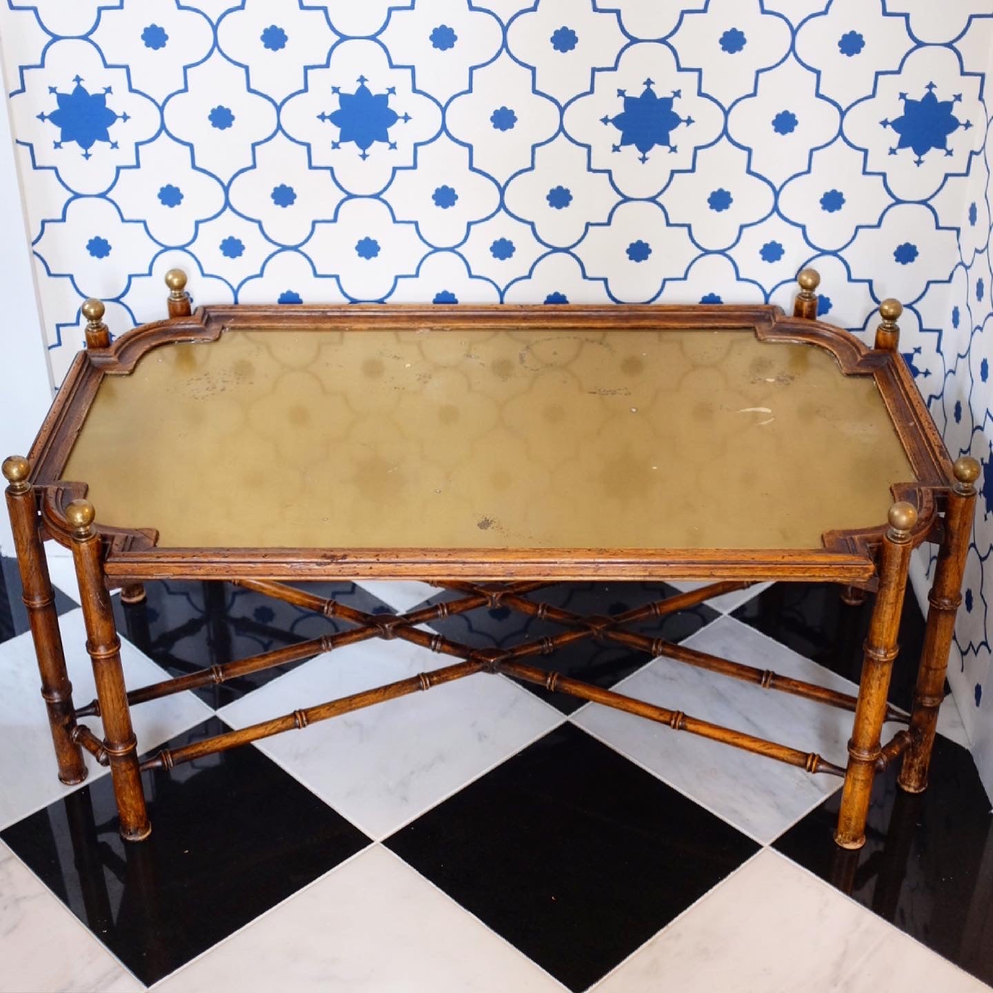 Baker Faux Bamboo Coffee Table